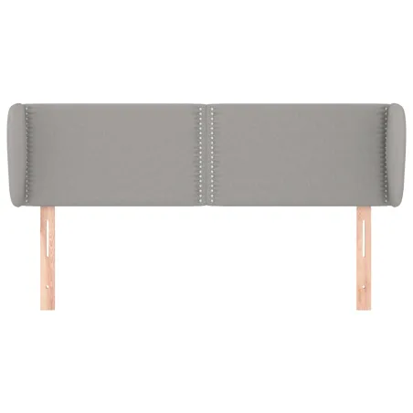 Tête de lit avec oreilles Gris clair 147x23x78/88 cm Tissu