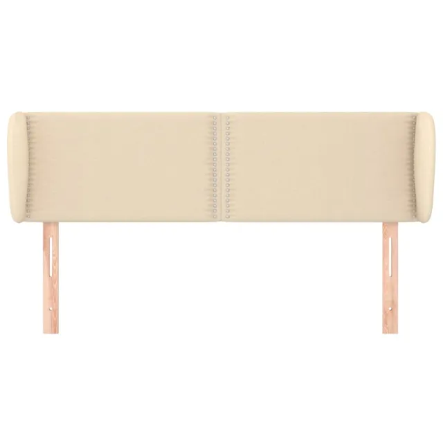 Tête de lit avec oreilles Crème 147x23x78/88 cm Tissu