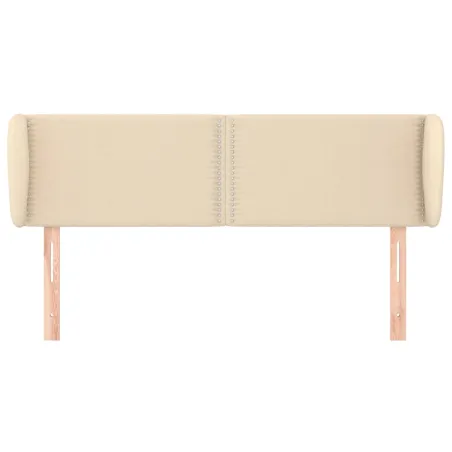 Tête de lit avec oreilles Crème 147x23x78/88 cm Tissu