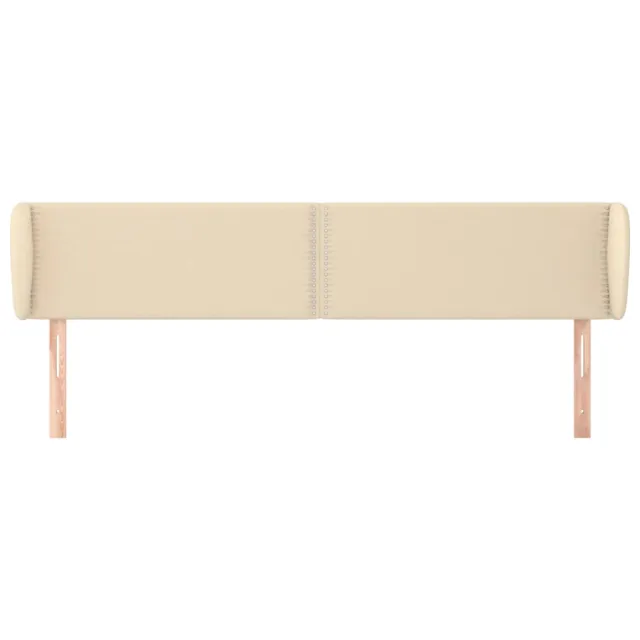 Tête de lit avec oreilles Crème 183x23x78/88 cm Tissu