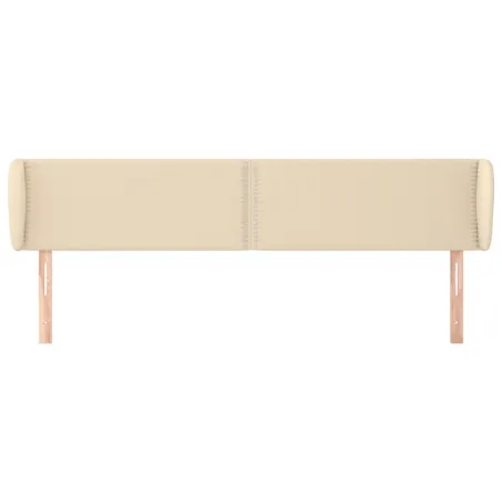 Tête de lit avec oreilles Crème 183x23x78/88 cm Tissu