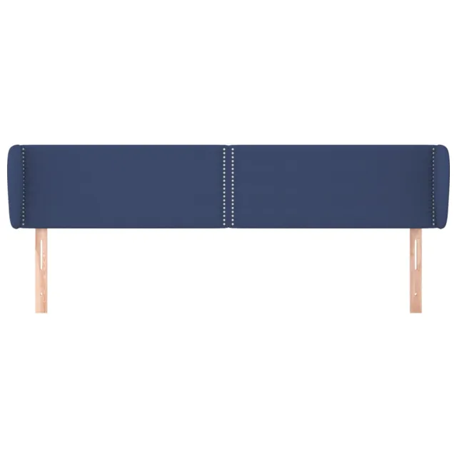 Tête de lit avec oreilles Bleu 183x23x78/88 cm Tissu