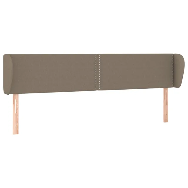Tête de lit avec oreilles Taupe 203x23x78/88 cm Tissu