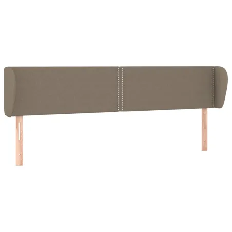 Tête de lit avec oreilles Taupe 203x23x78/88 cm Tissu