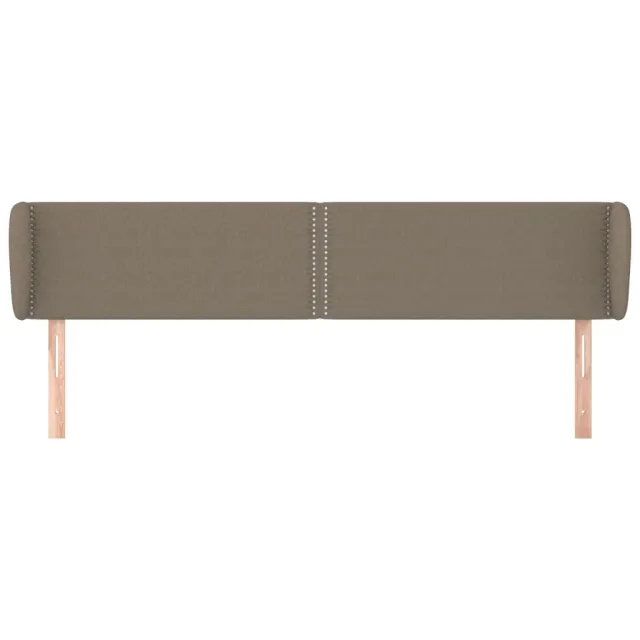 Tête de lit avec oreilles Taupe 203x23x78/88 cm Tissu