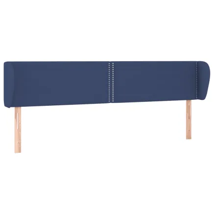 Tête de lit avec oreilles Bleu 203x23x78/88 cm Tissu 2
