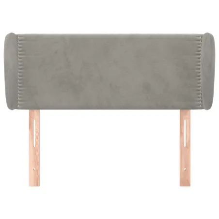 Tête de lit avec oreilles Gris clair 83x23x78/88 cm Velours