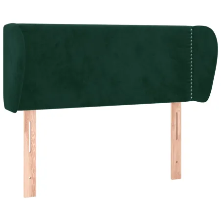 Tête de lit avec oreilles Vert foncé 83x23x78/88 cm Velours