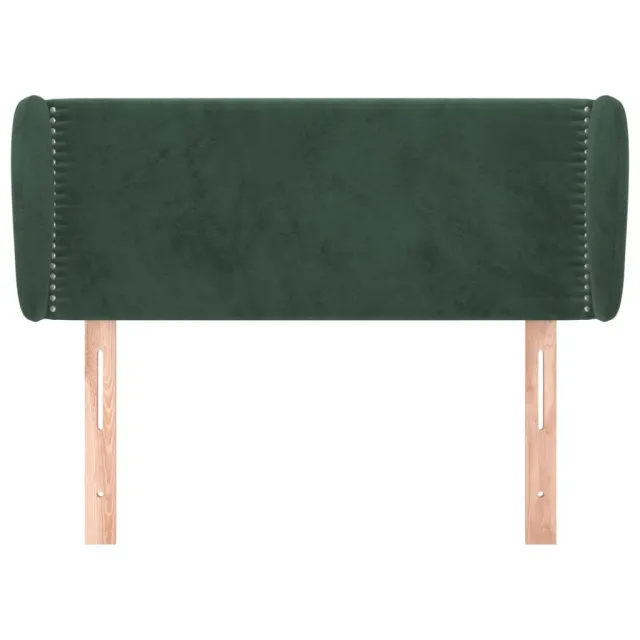 Tête de lit avec oreilles Vert foncé 103x23x78/88 cm Velours