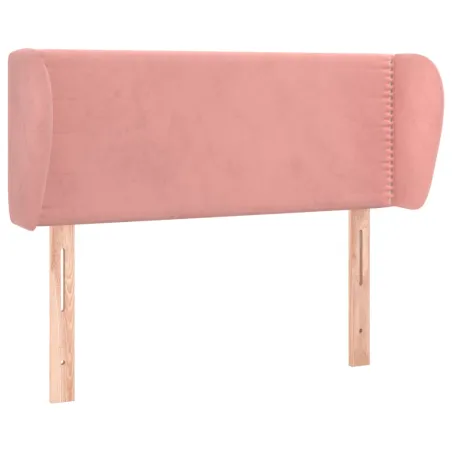Tête de lit avec oreilles Rose 103x23x78/88 cm Velours