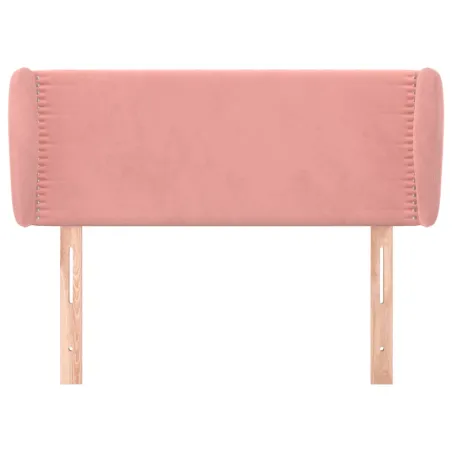 Tête de lit avec oreilles Rose 103x23x78/88 cm Velours