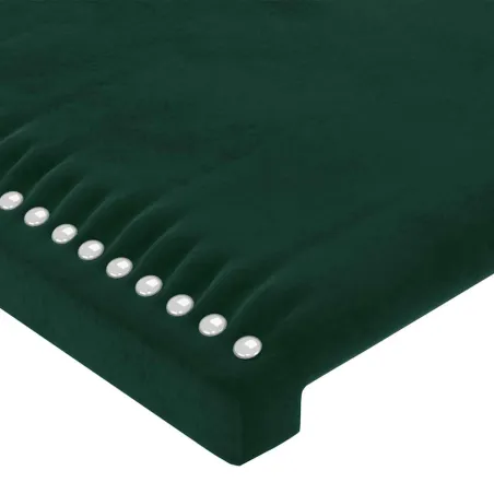 Tête de lit avec oreilles Vert foncé 183x23x78/88 cm Velours