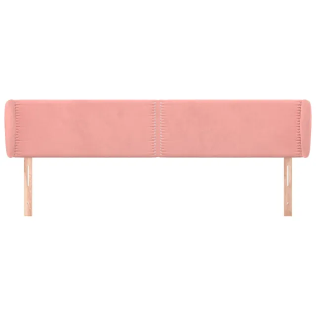 Tête de lit avec oreilles Rose 183x23x78/88 cm Velours