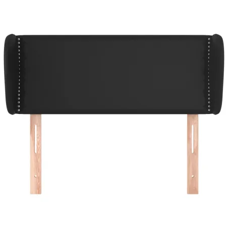 Tête de lit avec oreilles Noir 83x23x78/88 cm Similicuir