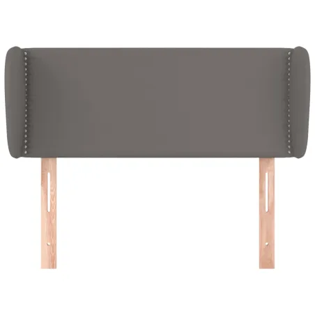 Tête de lit avec oreilles Gris 83x23x78/88 cm Similicuir