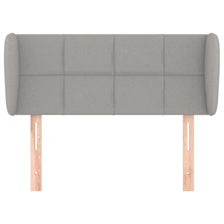 Tête de lit avec oreilles Gris clair 83x23x78/88 cm Tissu