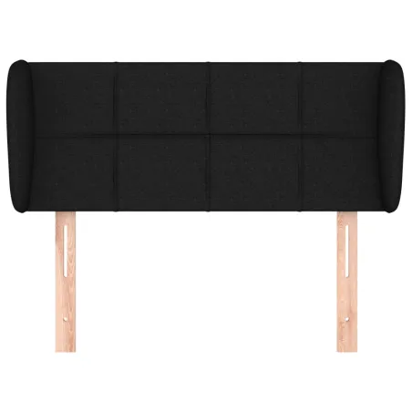 Tête de lit avec oreilles Noir 93x23x78/88 cm Tissu