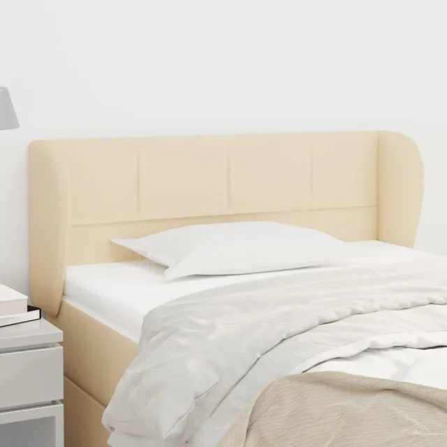 Tête de lit avec oreilles Crème 93x23x78/88 cm Tissu