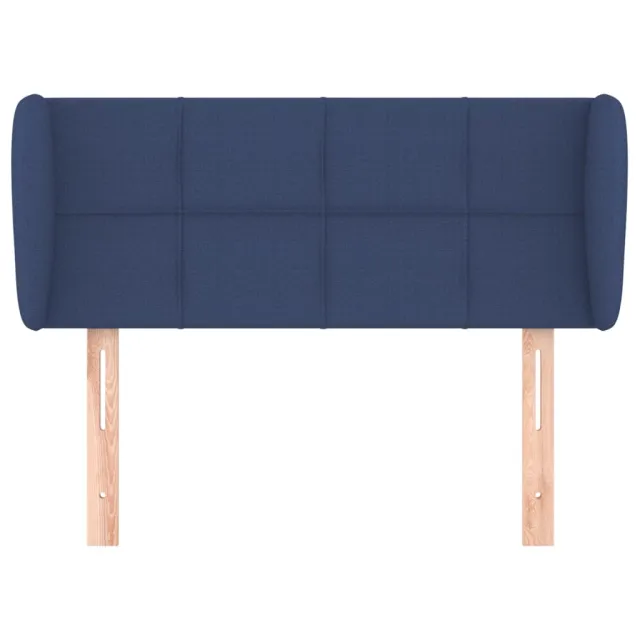 Tête de lit avec oreilles Bleu 103x23x78/88 cm Tissu