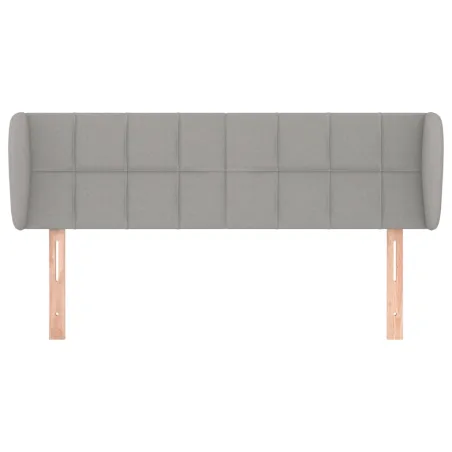 Tête de lit avec oreilles Gris clair 147x23x78/88 cm Tissu