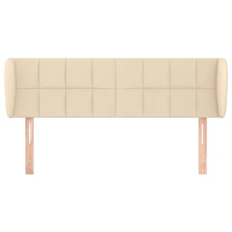 Tête de lit avec oreilles Crème 147x23x78/88 cm Tissu