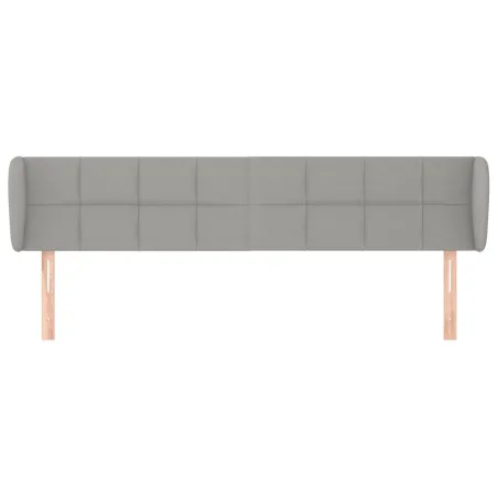 Tête de lit avec oreilles Gris clair 183x23x78/88 cm Tissu