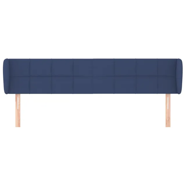Tête de lit avec oreilles Bleu 183x23x78/88 cm Tissu