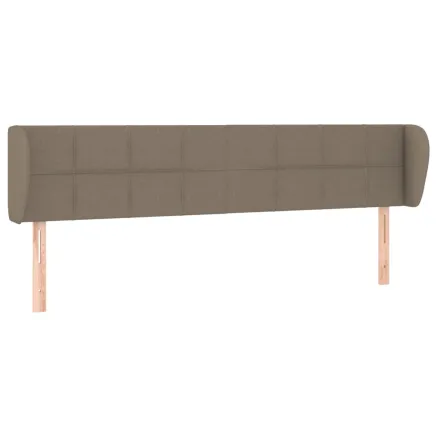 Tête de lit avec oreilles Taupe 203x23x78/88 cm Tissu 2