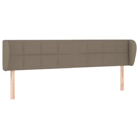 Tête de lit avec oreilles Taupe 203x23x78/88 cm Tissu