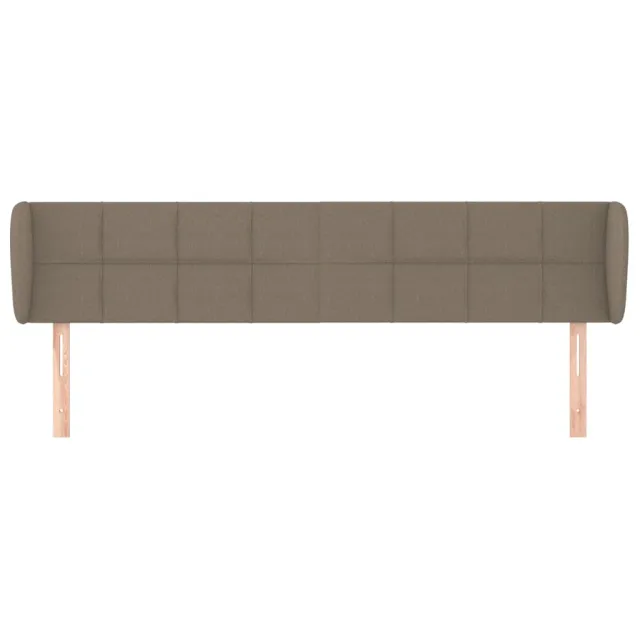 Tête de lit avec oreilles Taupe 203x23x78/88 cm Tissu