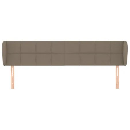 Tête de lit avec oreilles Taupe 203x23x78/88 cm Tissu