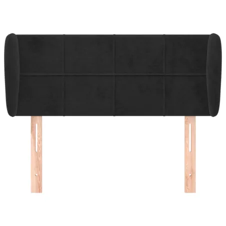 Tête de lit avec oreilles Noir 83x23x78/88 cm Velours