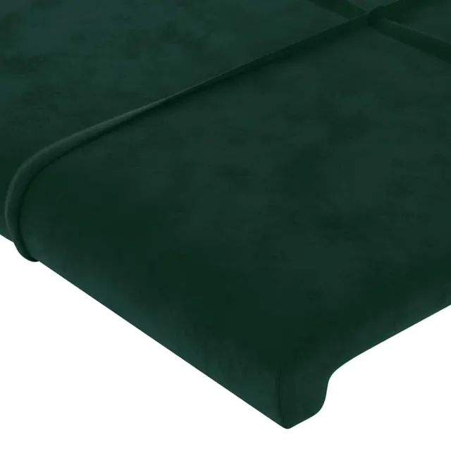 Tête de lit avec oreilles Vert foncé 83x23x78/88 cm Velours