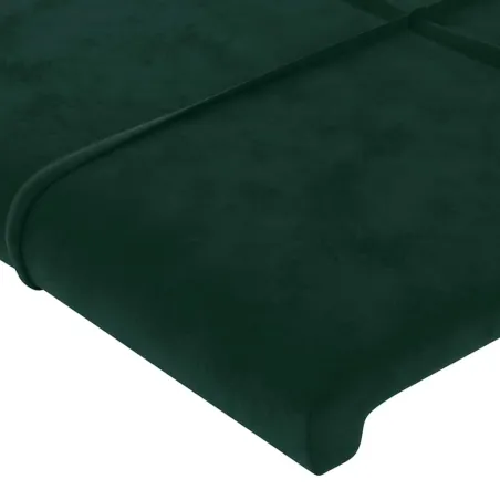 Tête de lit avec oreilles Vert foncé 83x23x78/88 cm Velours