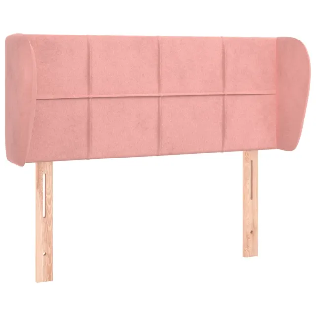 Tête de lit avec oreilles Rose 83x23x78/88 cm Velours