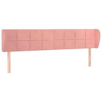 Tête de lit avec oreilles Rose 183x23x78/88 cm Velours 2