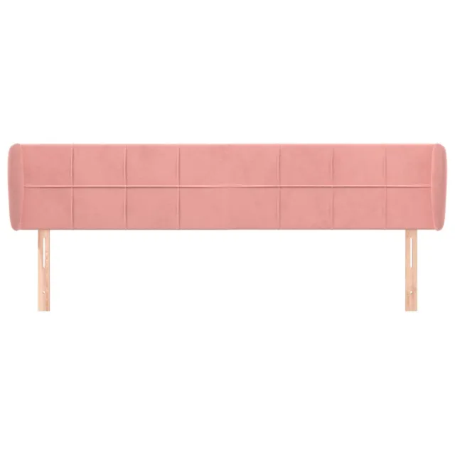 Tête de lit avec oreilles Rose 183x23x78/88 cm Velours