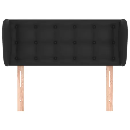 Tête de lit avec oreilles Noir 83x23x78/88 cm Similicuir