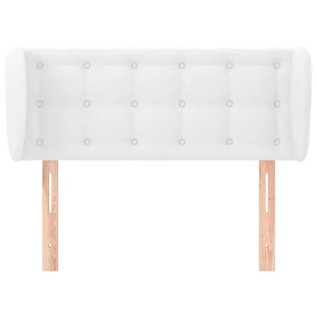 Tête de lit avec oreilles Blanc 83x23x78/88 cm Similicuir