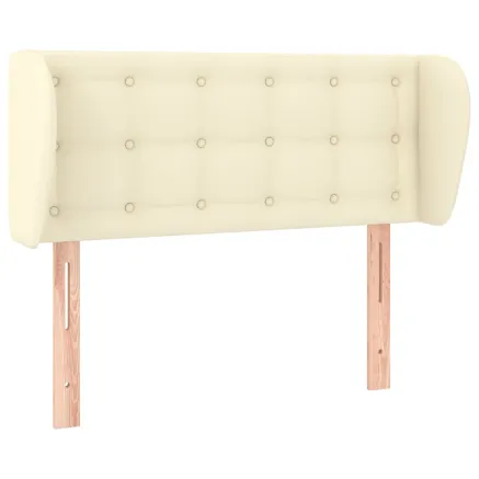 Tête de lit avec oreilles Crème 83x23x78/88 cm Similicuir 2