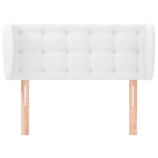 Tête de lit avec oreilles Blanc 93x23x78/88 cm Similicuir