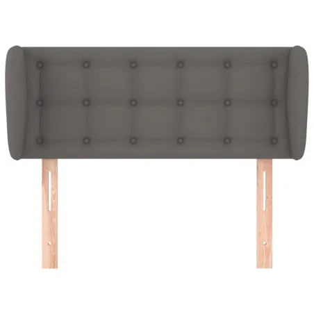 Tête de lit avec oreilles Gris 93x23x78/88 cm Similicuir