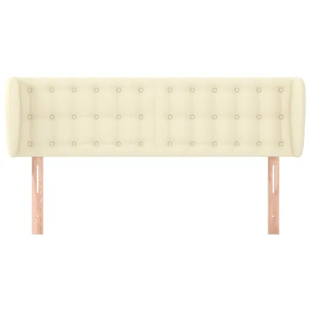 Tête de lit avec oreilles Crème 147x23x78/88 cm Similicuir