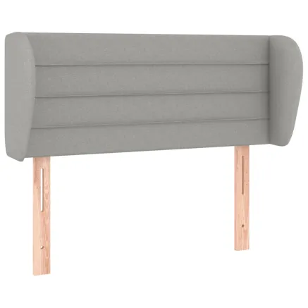 Tête de lit avec oreilles Gris clair 83x23x78/88 cm Tissu 2