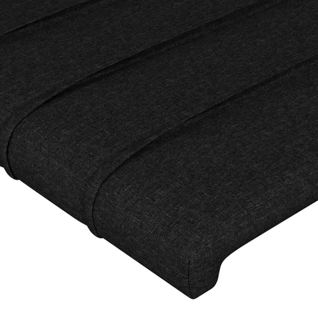 Tête de lit avec oreilles Noir 93x23x78/88 cm Tissu
