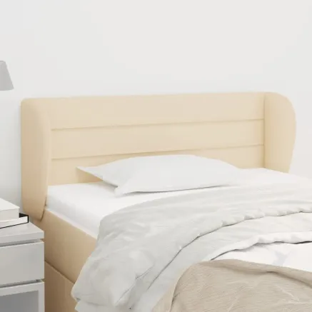 Tête de lit avec oreilles Crème 93x23x78/88 cm Tissu