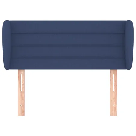 Tête de lit avec oreilles Bleu 103x23x78/88 cm Tissu