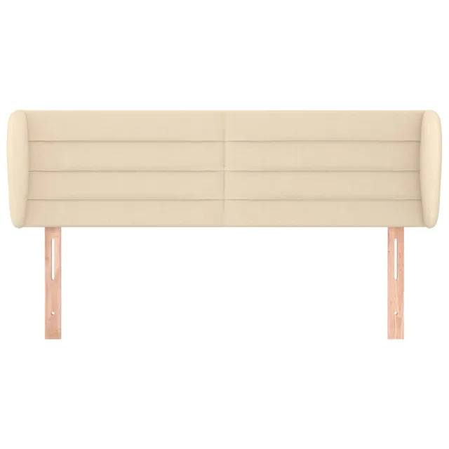 Tête de lit avec oreilles Crème 147x23x78/88 cm Tissu