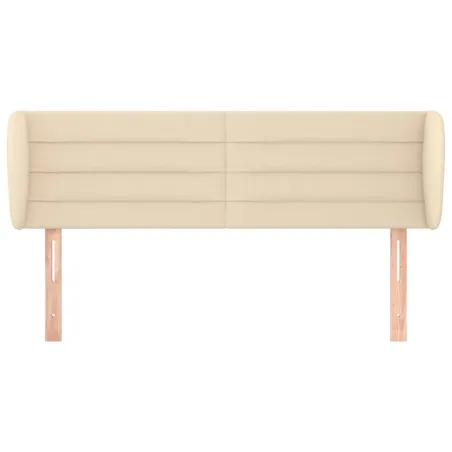Tête de lit avec oreilles Crème 147x23x78/88 cm Tissu