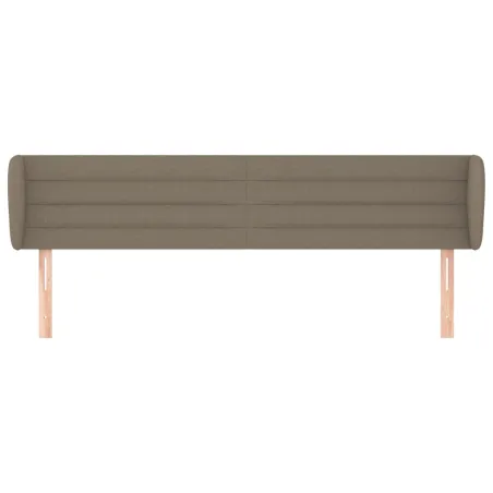 Tête de lit avec oreilles Taupe 203x23x78/88 cm Tissu